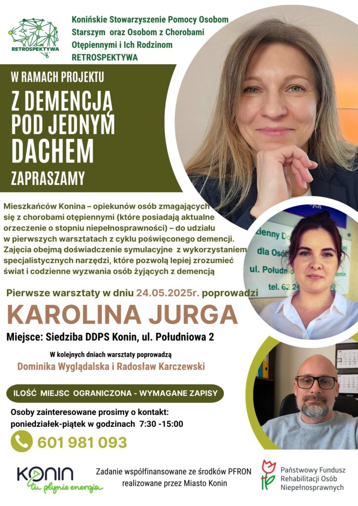 Plakat projektu z demencją pod jednym dachem
