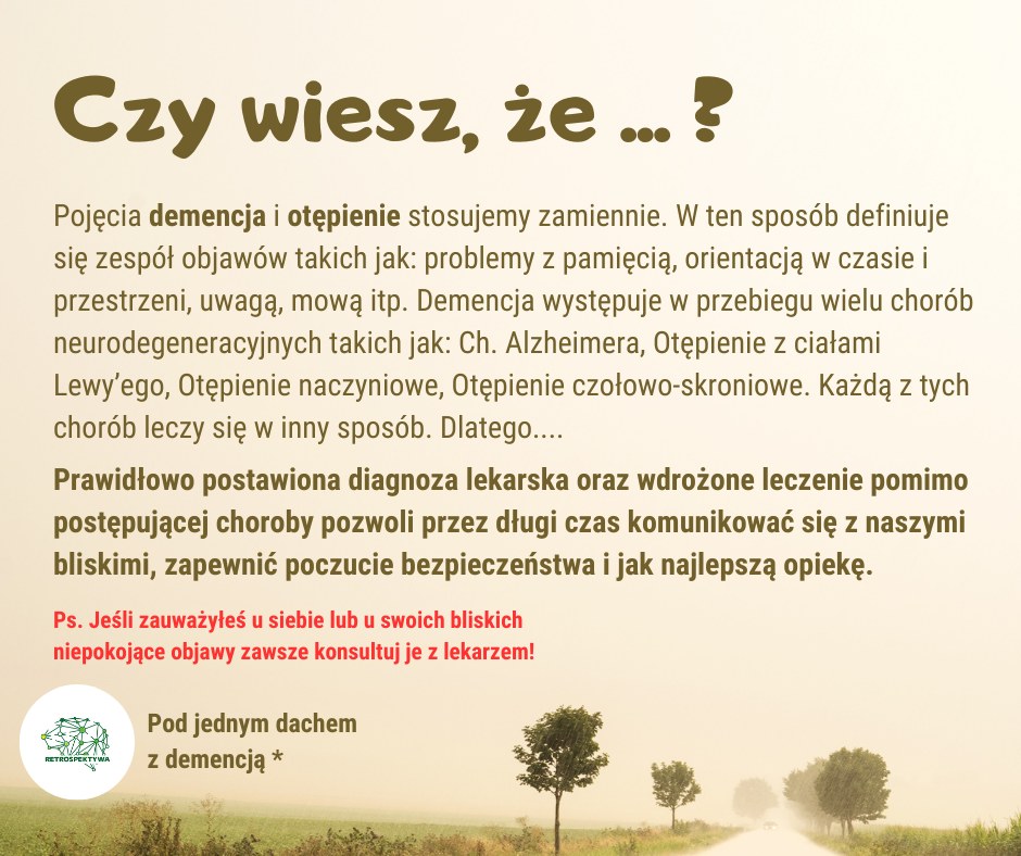 otępienie i demencja stosujemy zamiennie