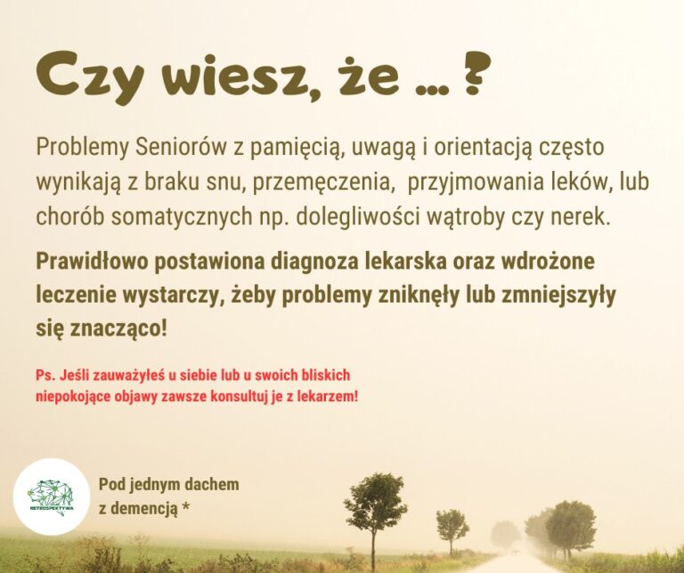 Część problemów seniorów z pamięcią jest odwracalna.