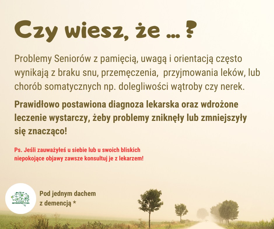 Część problemów seniorów z pamięcią jest odwracalna.